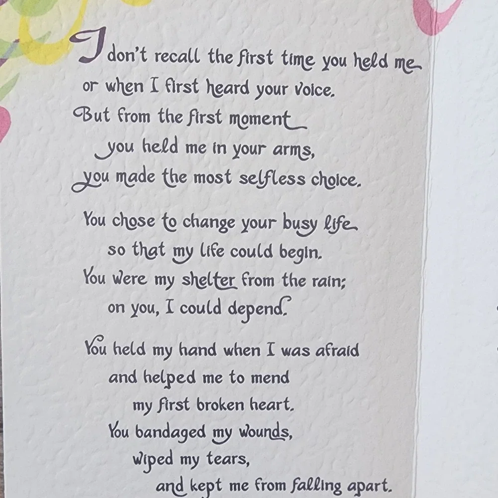Blue Mountain Arts Mother Greeting Card Stacey Swayze Greatest Gift Poem New